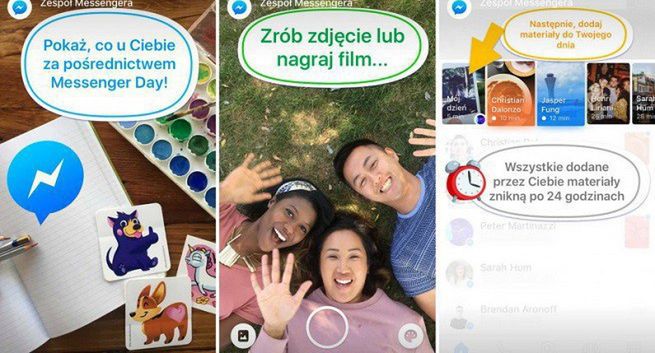 Messenger wprowadza funkcję Mój Dzień, chce konkurować z My Stories Snapchata