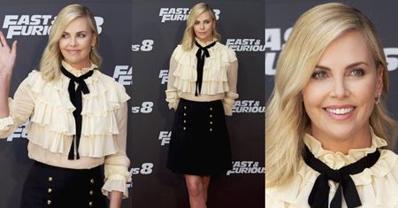 Charlize Theron w bluzce za 6 tysięcy