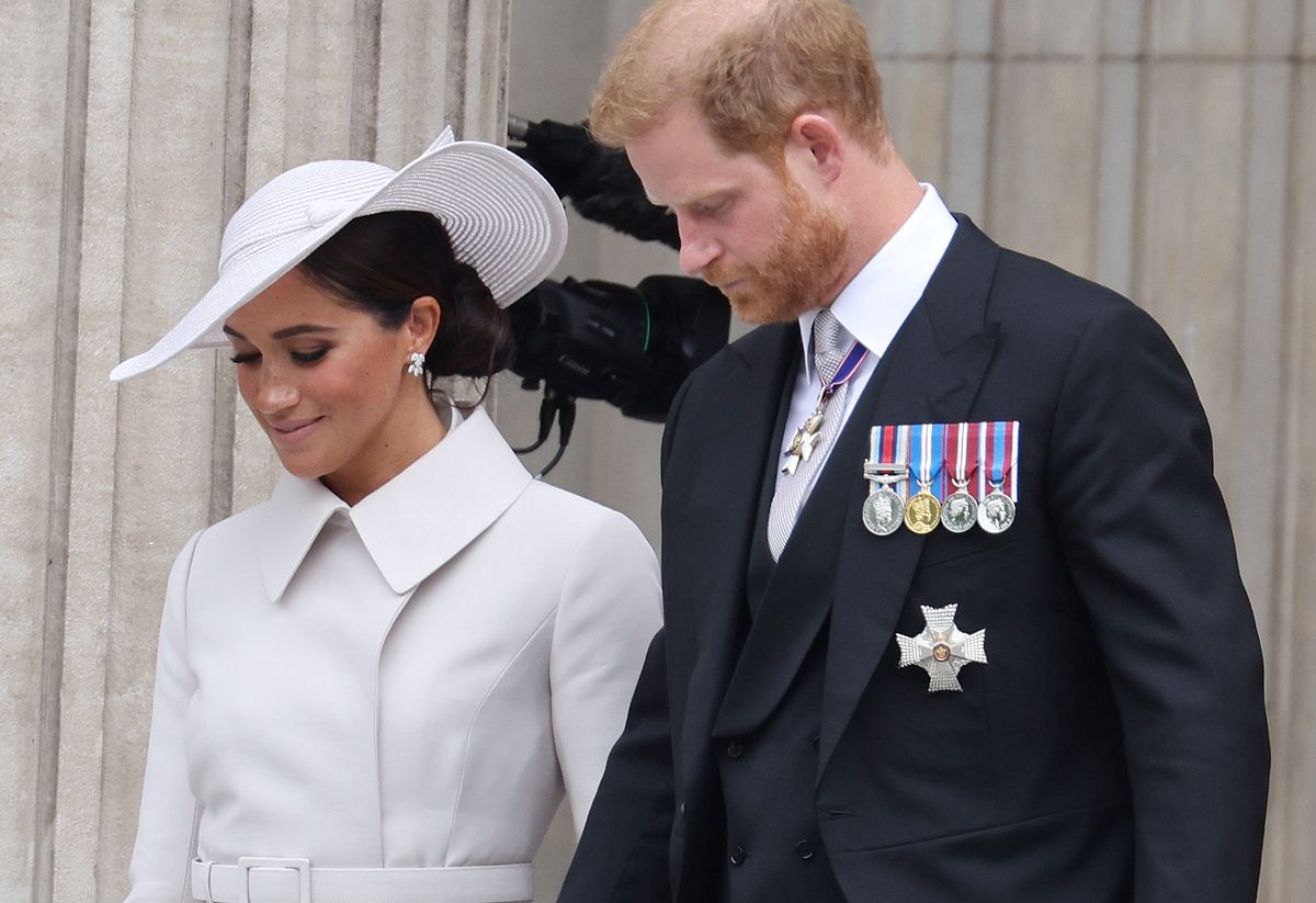  Meghan i Harry wciąż posługują się tytułami książęcymi, według królewskich ekspertów mają do tego prawo (Photo by Neil Mockford/GC Images)
fot. Getty