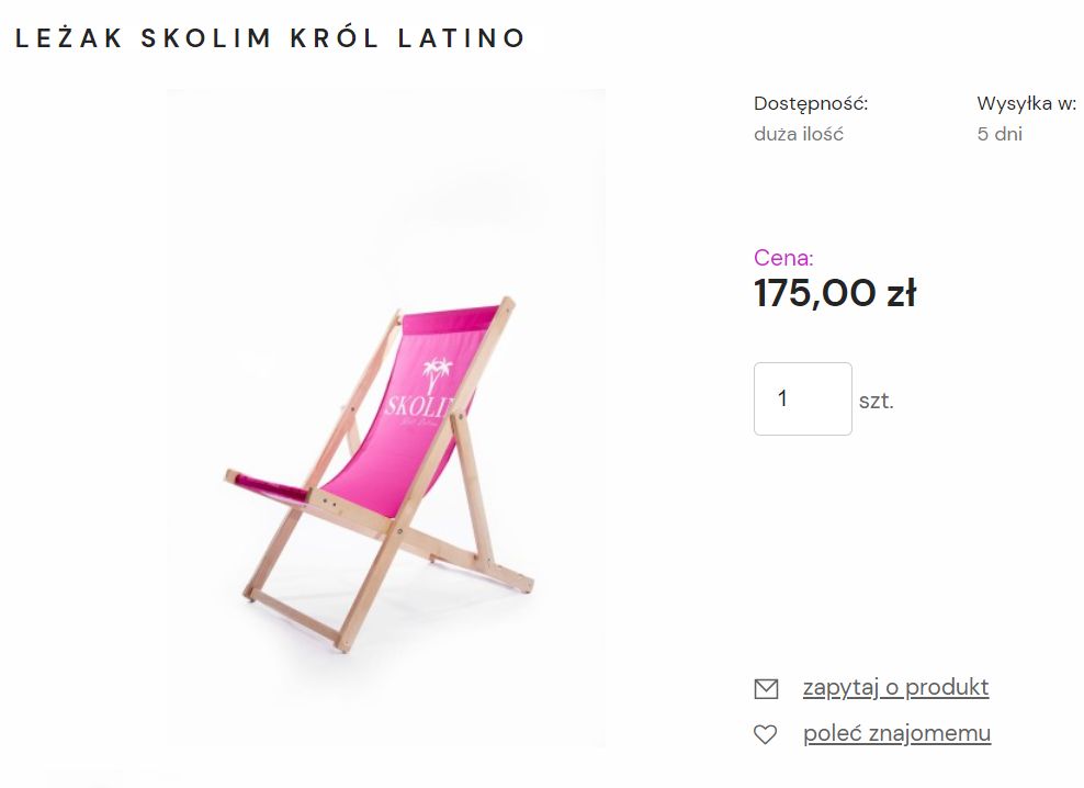 Ceny w sklepie Skolima.
