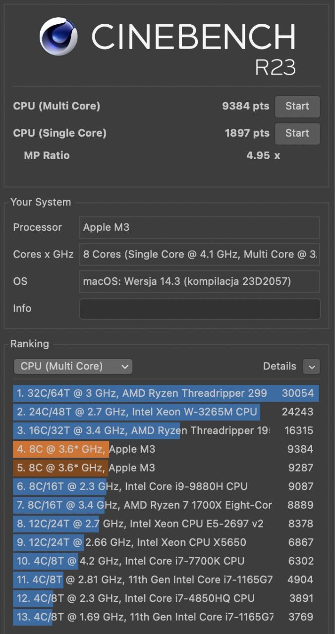 Cinebench R23 Multi Core