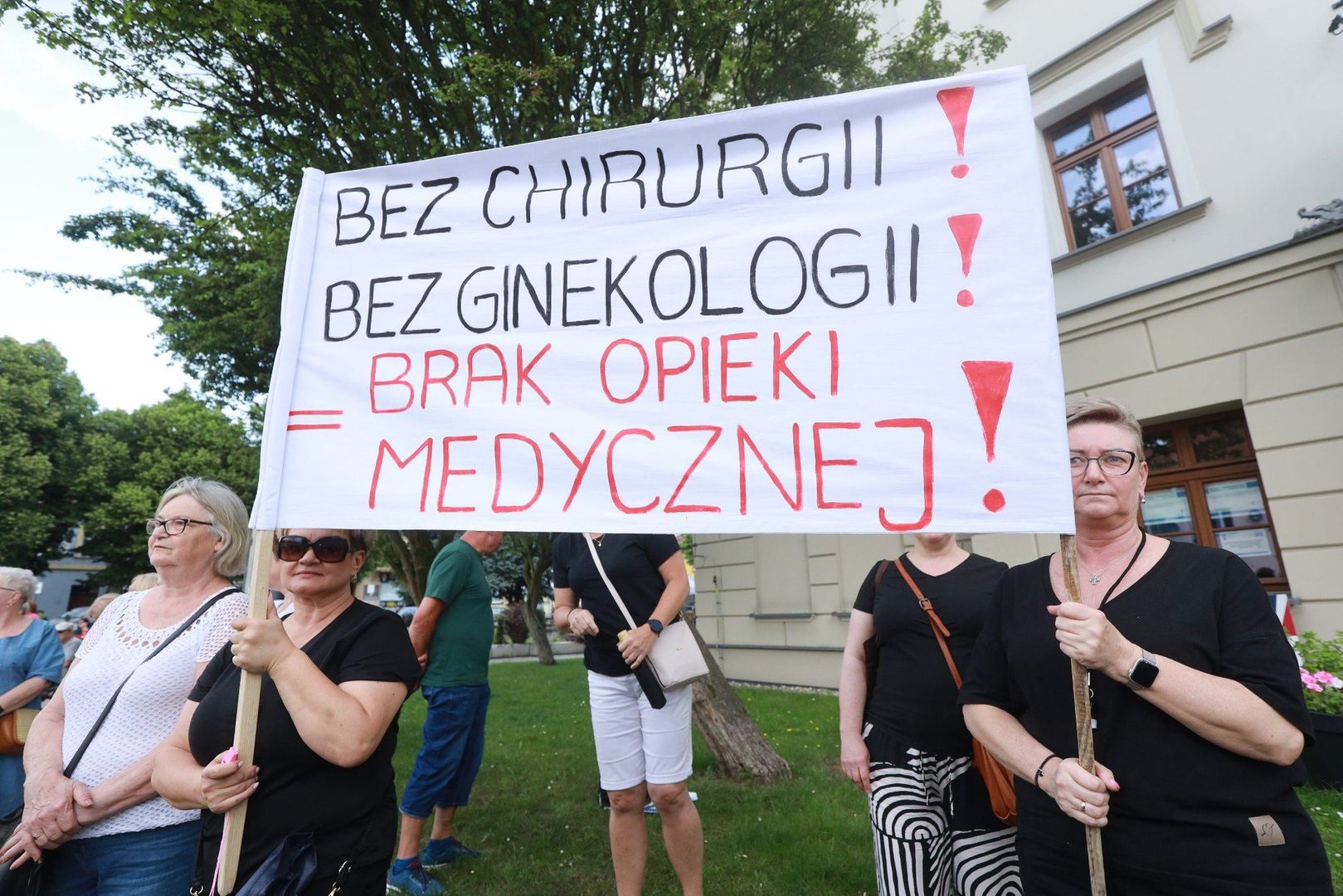 Protest w Pyskowicach przeciwko likwidacji szpital