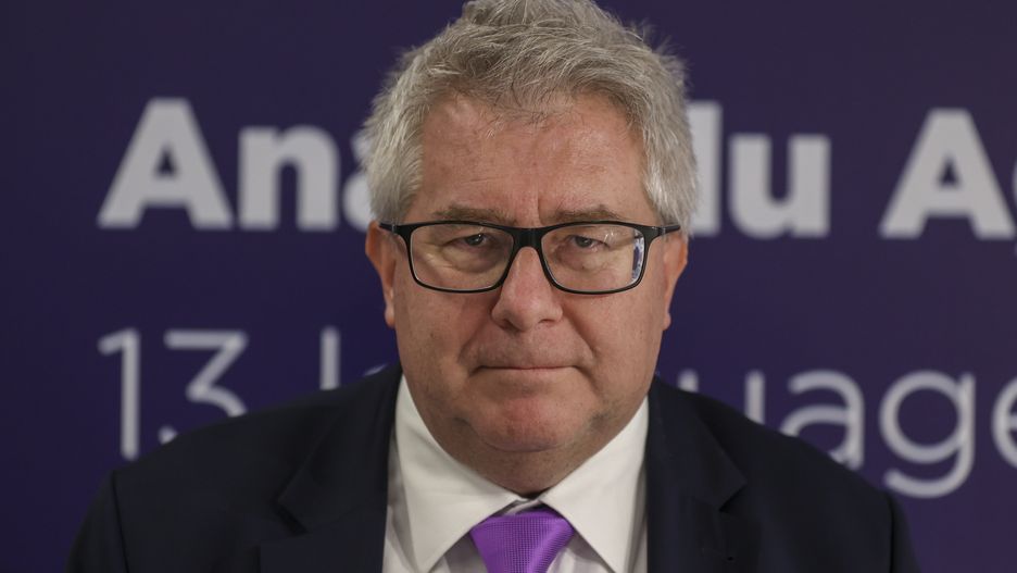 ANTALYA, TURKIYE - MARCH 12: Ryszard Czarnecki, head of EU Turkiye Friendship Group, poses for a photo during an exclusive interview on the sidelines of the Antalya Diplomacy Forum at Nest Congress Center in Antalya, Turkiye on March 12, 2022. (Photo by Muhammed Selim Korkutata/Anadolu Agency via Getty Images)