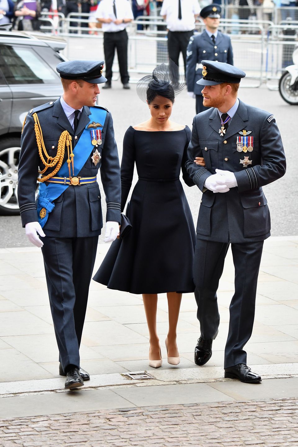 Meghan Markle, książę Harry i książę William