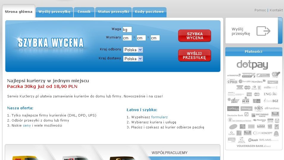 KurJerzy - nowy serwis obiecuje tanie przesyłki kurierskie 1
