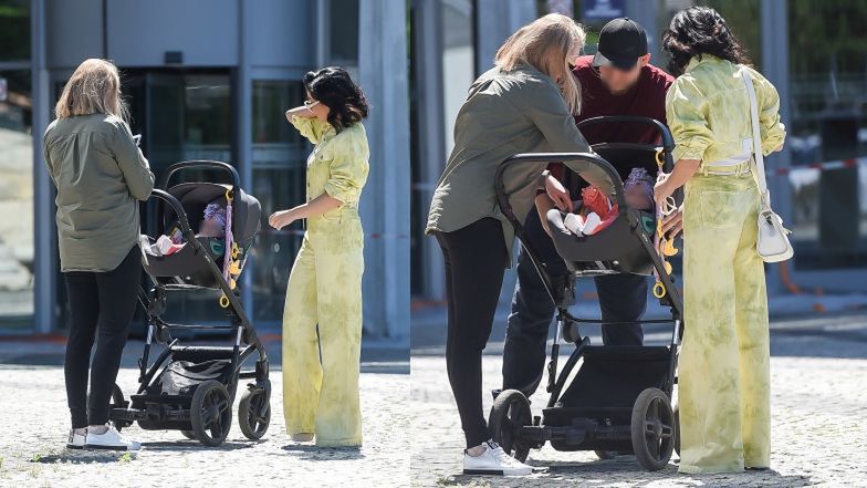 Katarzyna Cichopek fotografuje się z fanami przed "Pytaniem na śniadanie"