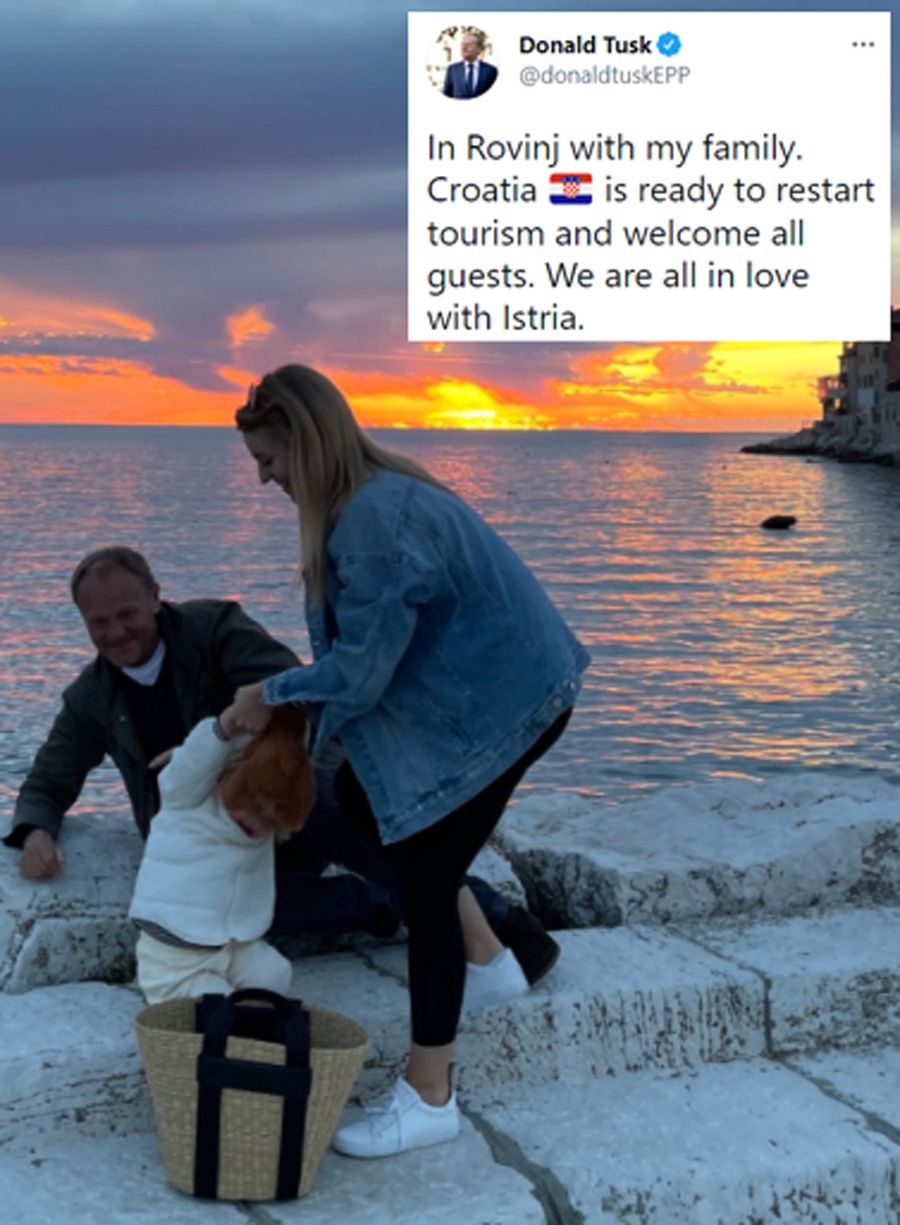 Donald Tusk chwali się rodzinnymi wakacjami