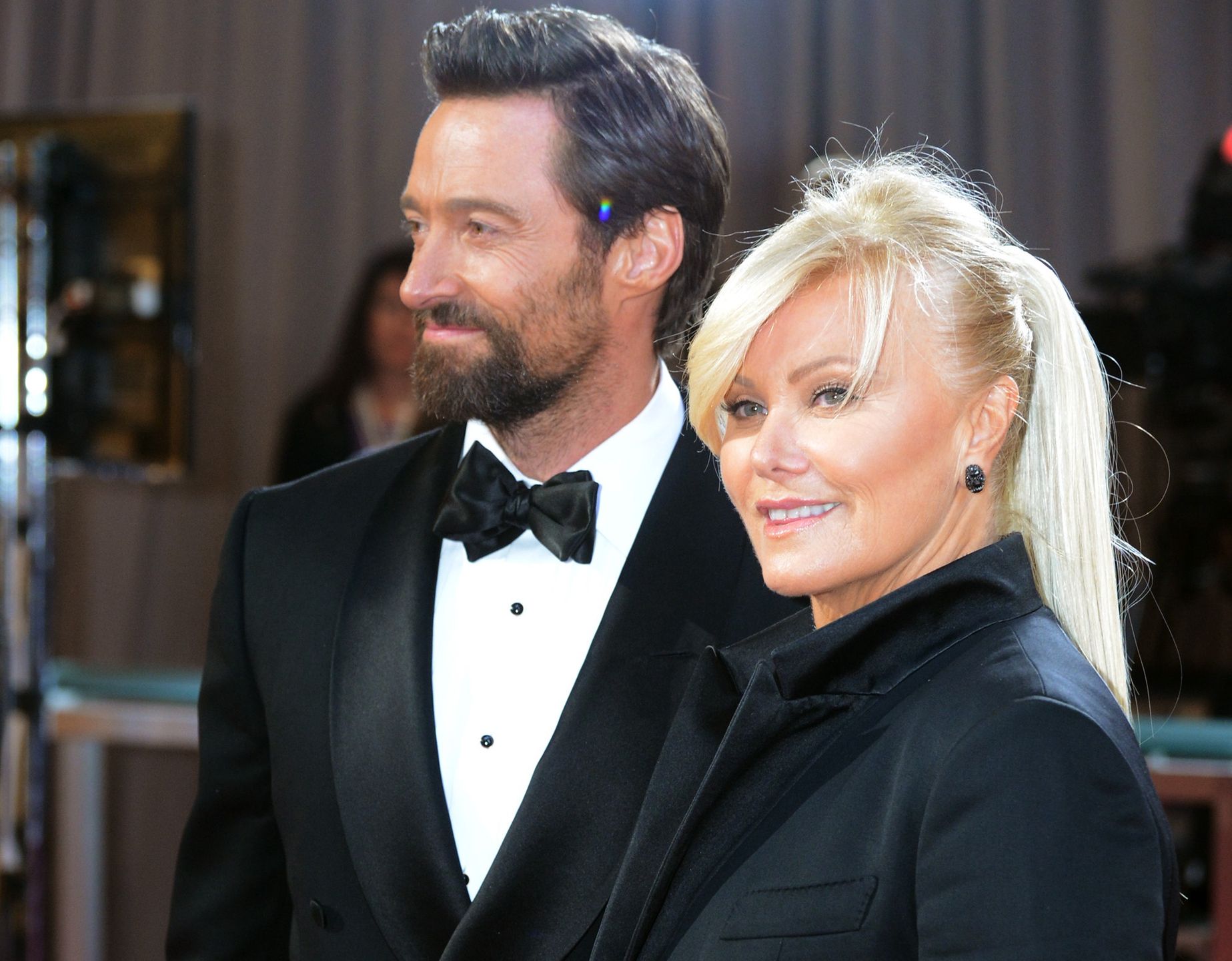 85th Annual Academy Awards - ArrivalsHOLLYWOOD, CA - FEBRUARY 24:  Actor Hugh Jackman (L) and actress Deborah Lee Furness arrive at the Oscars at Hollywood & Highland Center on February 24, 2013 in Hollywood, California.  (Photo by Jeff Kravitz/FilmMagic)Jeff Kravitz2013 Oscars, Award, Celebrities, Fashion, Film, the Oscar's, the Oscars