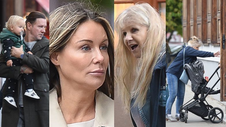 Małgorzata Rozenek i Radosław Majdan na spacerze z mamą Radka 