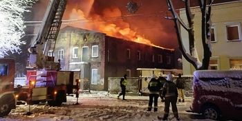 Aleksandrów Kujawski: Potężny pożar przy sanatorium