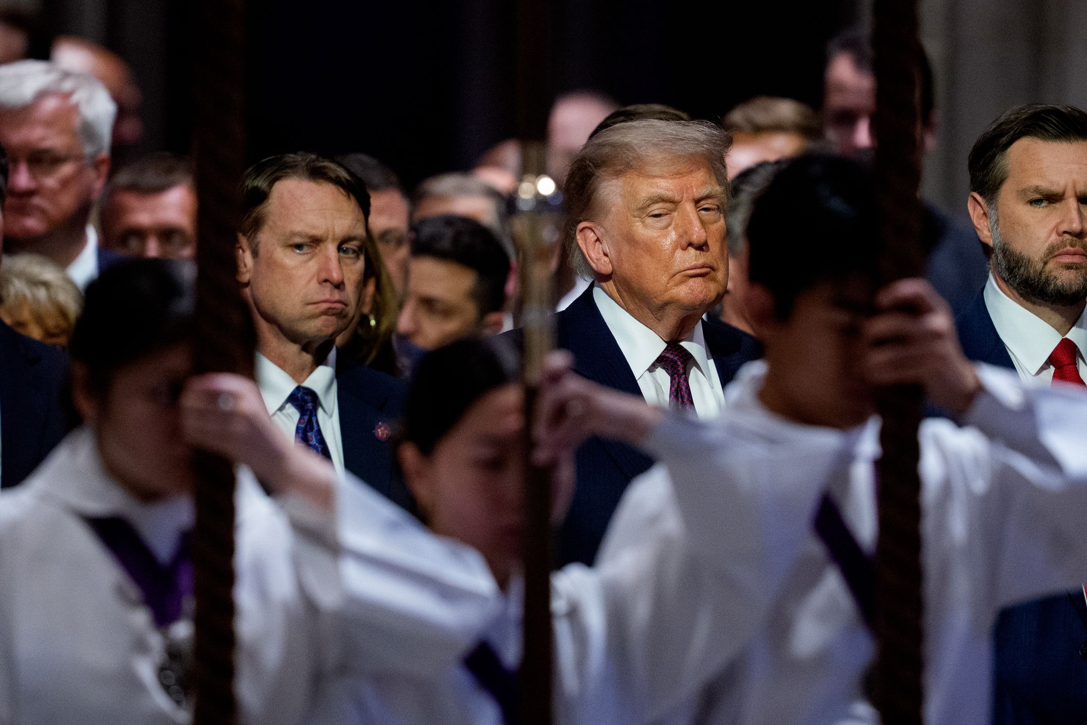 Donald Trump na pogrzebie Lindseya Grahama