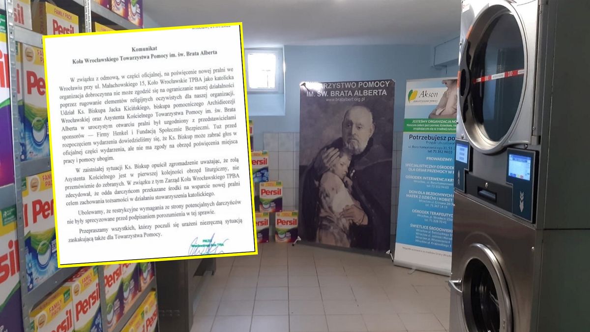 W sprawie poświęcenia pralni nastąpił nagły zwrot