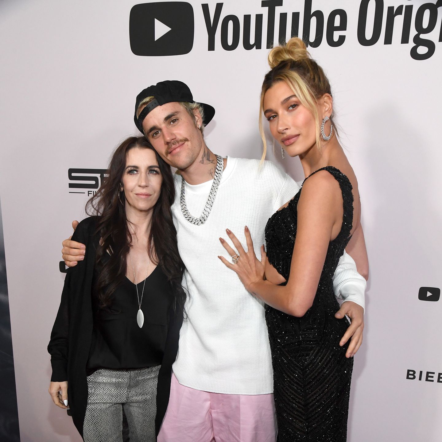 Justin Bieber z mamą i Hailey Bieber