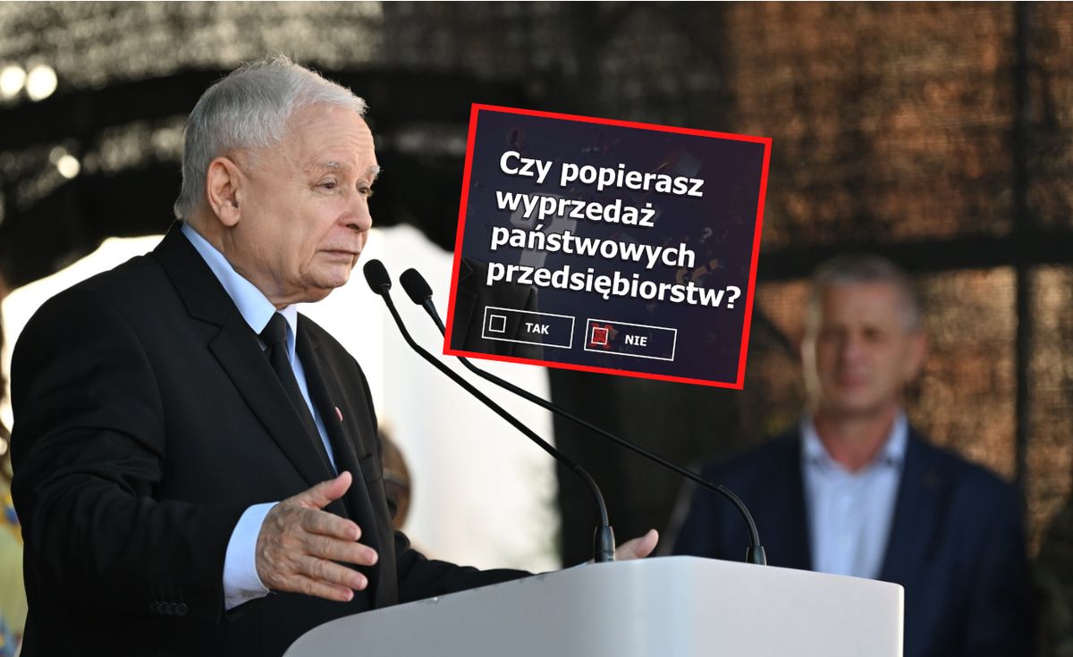 Jarosław Kaczyński ogłosił pytanie o "wyprzedaż państwowych przedsiębiorstw", które zmieniło swoje brzmienie