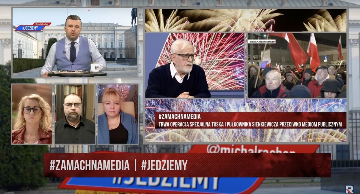 Podczas wtorkowego wydania "Jedziemy" w TV Republika prowadzący Michał Rachoń nie pokazał skandalicznej wypowiedzi Pietrzaka