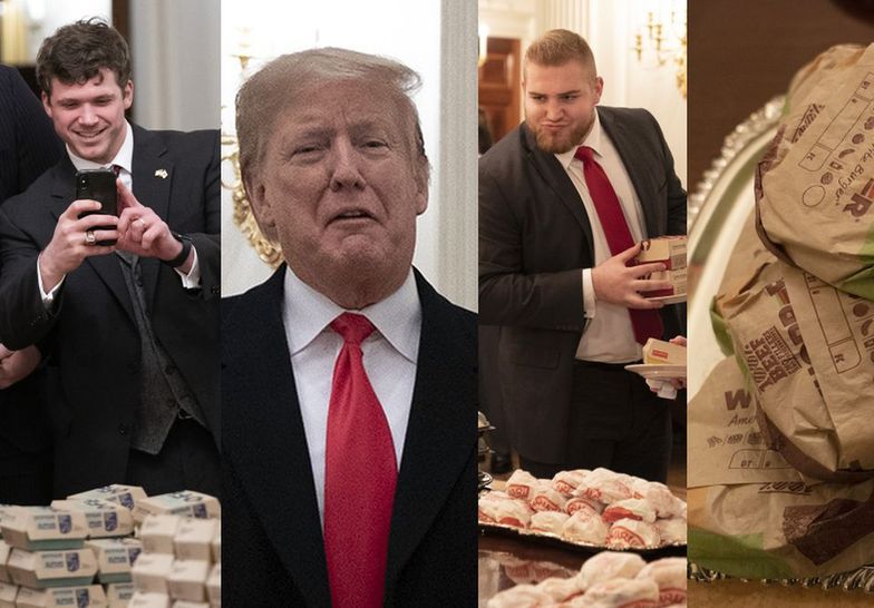 Trump podał hamburgery w Białym Domu