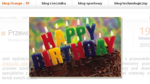 Urodziny blogów Orange i TP – konkurs! 1