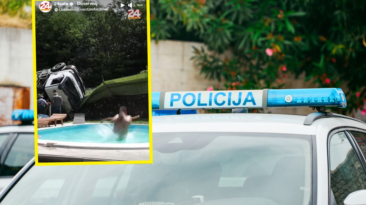 Ciężarówka wjechała na podwórko, ale Polacy się tym nie przejęli