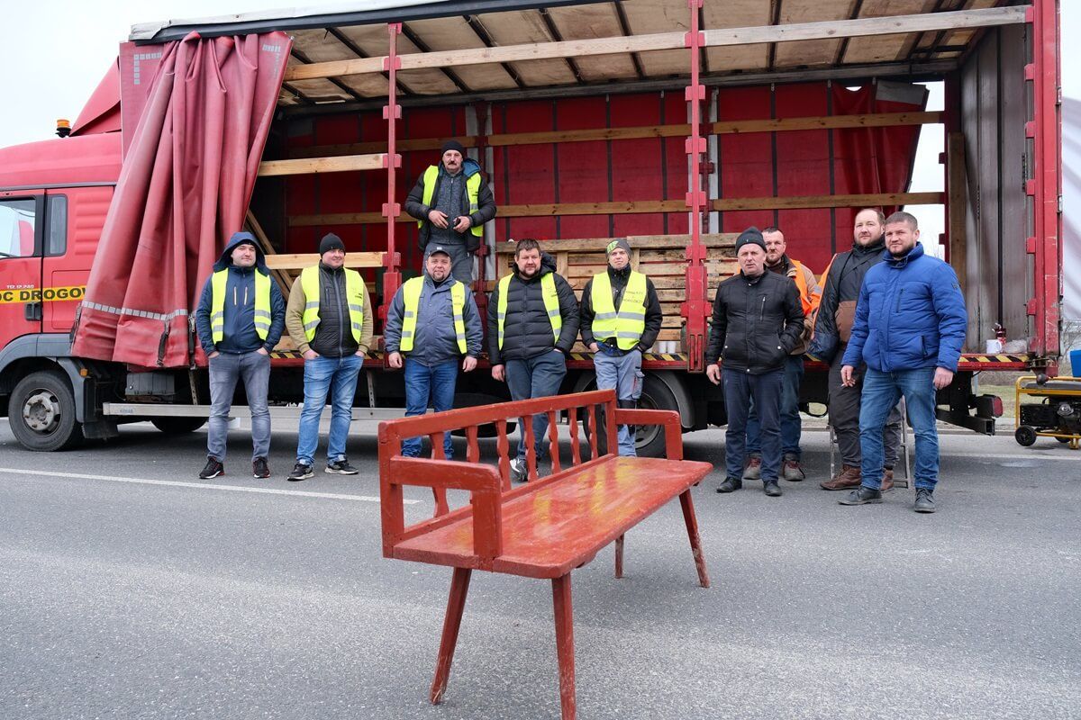Protest rolników w Elizówce przy węźle Lublin Rudnik