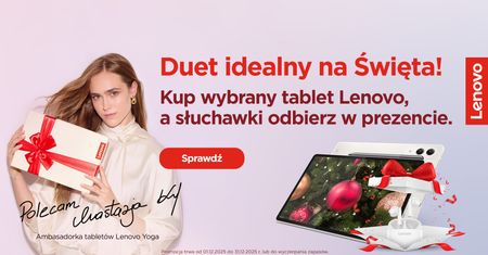 Lenovo kusi prezentami na koniec roku. Do wybranych tabletów firma dorzuca słuchawki