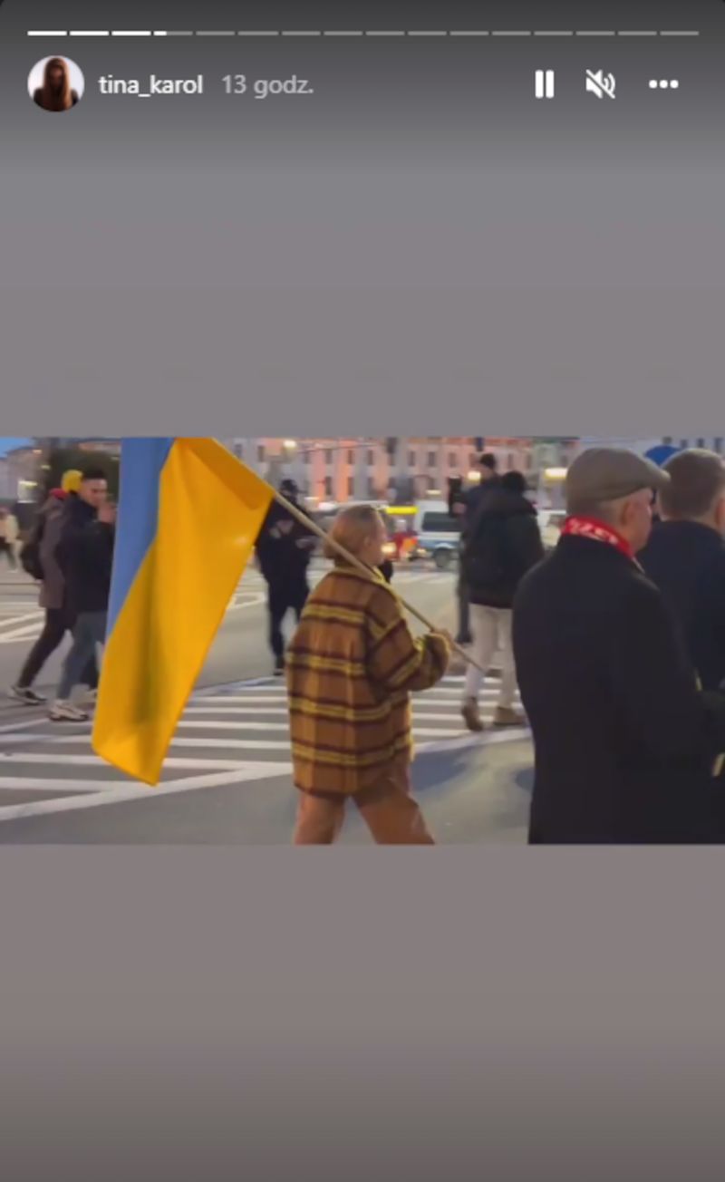 Tina Karol wzięła udział w warszawskim marszu przeciwko wojnie na Ukrainie 