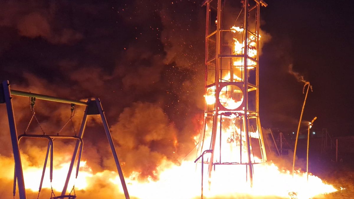 Spłonął nowy plac zabaw w Opolu