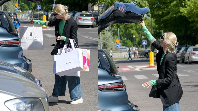Małgorzata Kożuchowska na zakupach