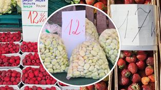 Szturm po owoce i warzywa na kieleckich bazarach. Sezon w pełni. Jakie ceny? Zobaczcie zdjęcia i film