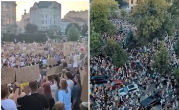 Tysiące wyszły na ulice Kijowa. Protest przeciw decyzji Zełenskiego
