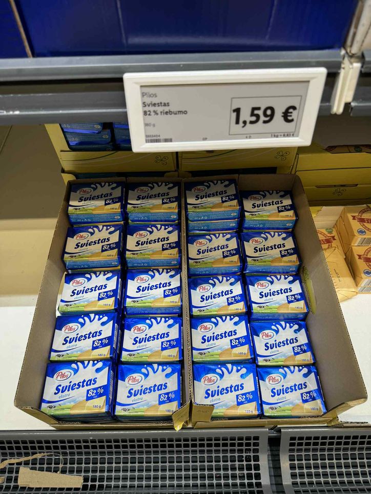 Cena masła na Litwie