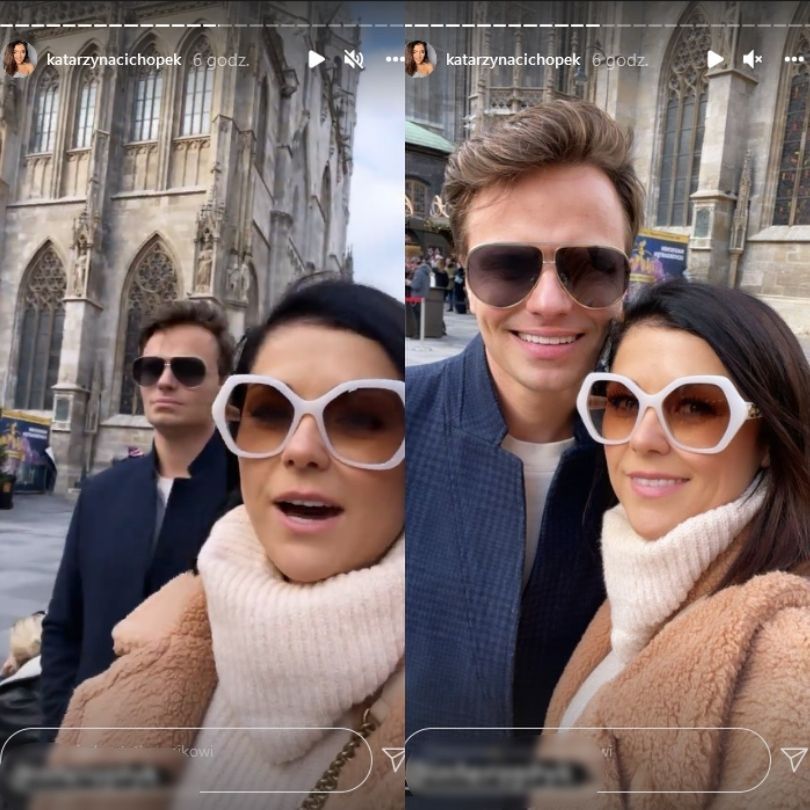 Katarzyna Cichopek i Marcin Hakiel pozdrawiają z Wiednia