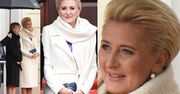 Agata Kornhauser-Duda ociepla stosunki polsko-niemieckie w białym płaszczu i szalu (FOTO)