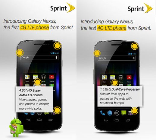 Galaxy Nexus w Sprint | fot. androidandme.com
