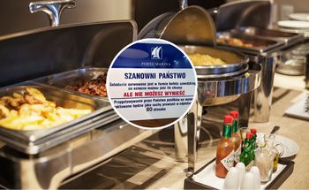 Wrzucił zdjęcie z Krynicy. Taką tabliczkę wywiesił hotel na śniadanie