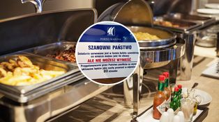 Wrzucił zdjęcie z Krynicy. Taką tabliczkę wywiesił hotel na śniadanie
