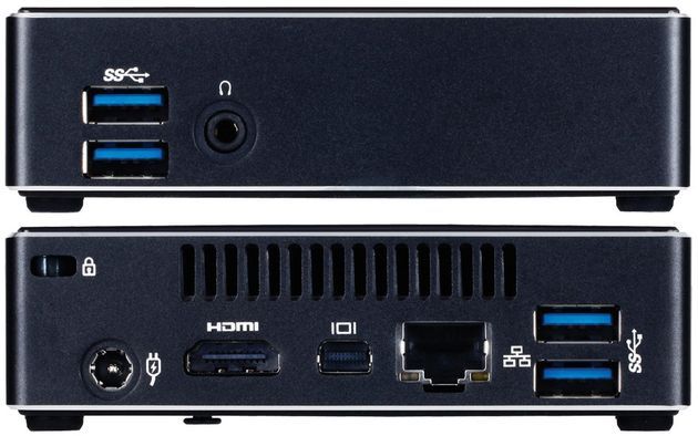 Gigabyte BRIX GB-BXA8-5545 komputer zdjęcie złącza