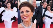 92-letnia Joan Collins posyła uśmiechy z Cannes. Na czerwonym dywanie towarzyszył jej młodszy o 32 lata mąż. IKONA? (ZDJĘCIA)