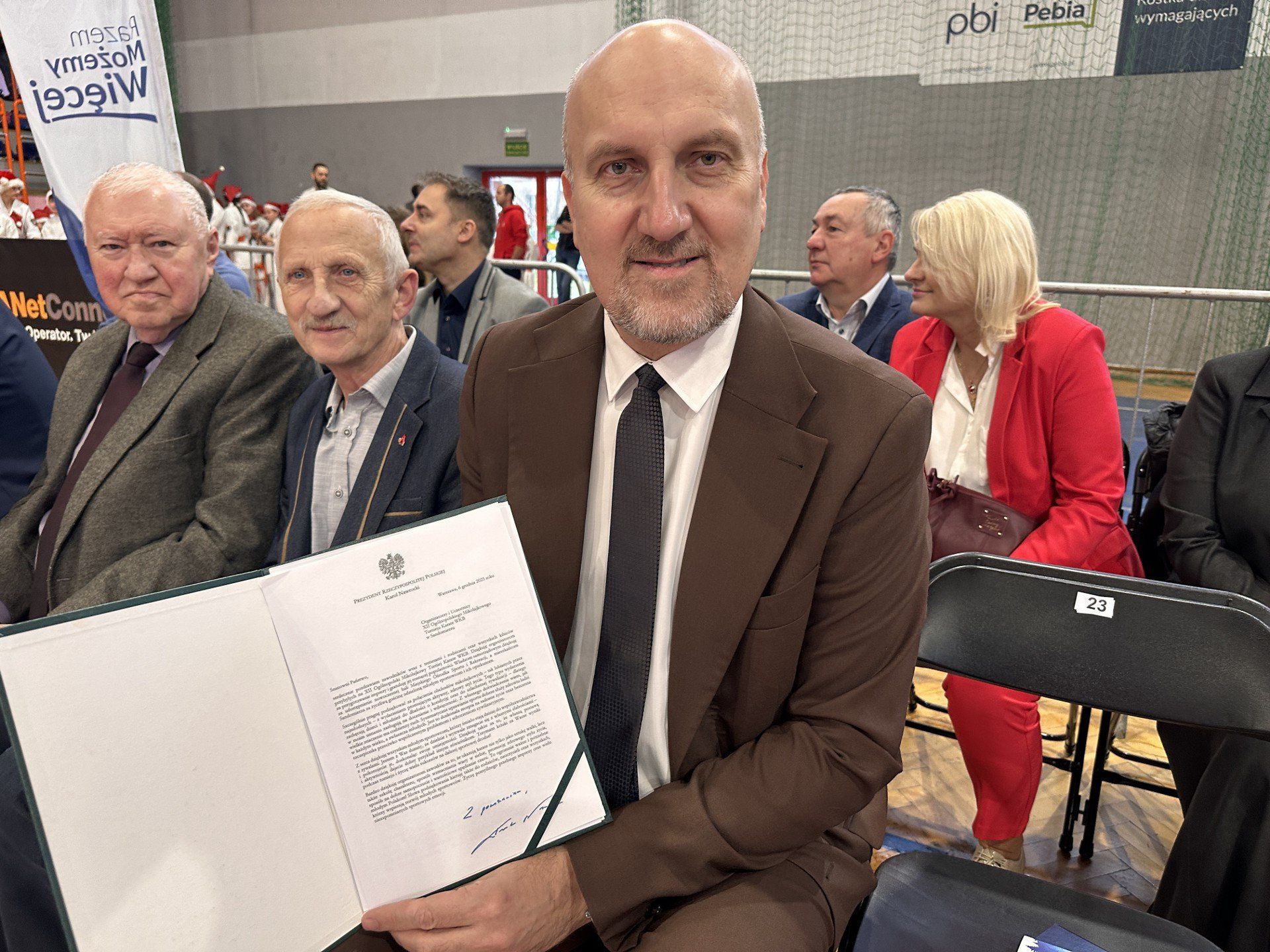 Grzegorz Socha wicemarszałek województwa świętokrzyskiego odczytał list od Prezydenta RP Karola Nawrockiego, który nie mógł skorzystać z zaproszenia.