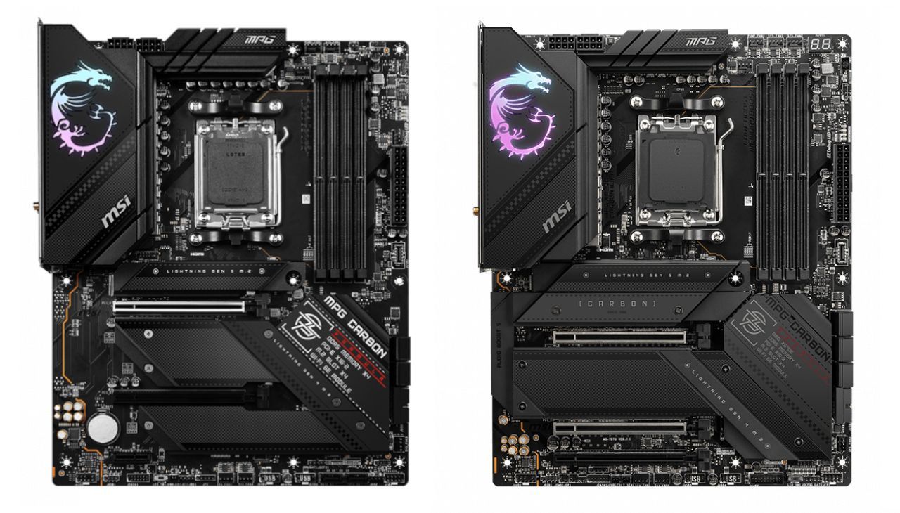MSI MPG X670E Carbon WIFI i MSI MPG B650 Carbon WIFI