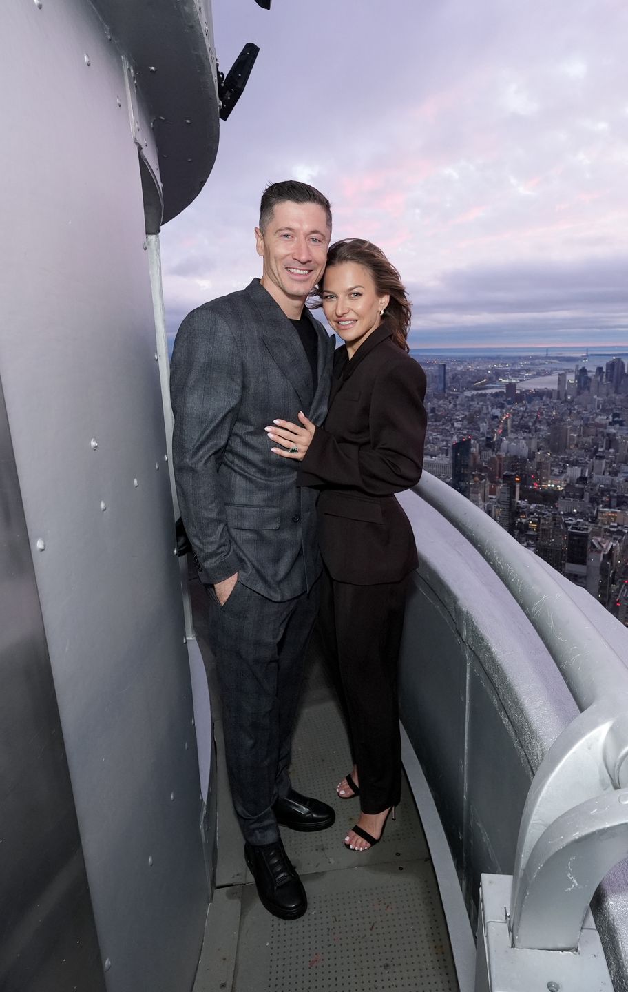 Robert i Anna Lewandowscy na Empire State Building