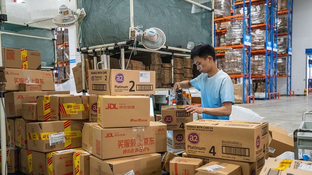 Cross-border E-commerce Enterprise Gears Up For 618 Shopping Festival In Jinhua
JINHUA, CHINA - JUNE 16: An employee of a cross-border e-commerce enterprise sorts and packages express parcels in preparation for the 618 Shopping Festival on June 16, 2025 in Jinhua, Zhejiang Province of China. (Photo by Yang Meiqing/VCG via Getty Images)
VCG
china, jinhua