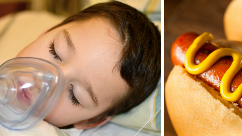 Kęs hot-doga spowodował zatrzymanie akcji serca u dziecka