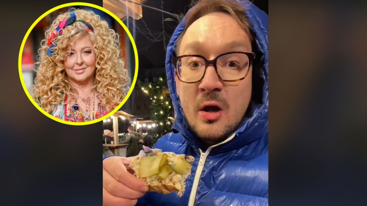 Mariusz Kozak spróbował chleba ze smalcem na stoisku restauracji Magdy Gessler 