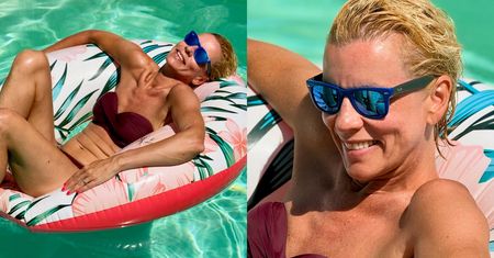 Anita Werner w bikini pluska się w basenie na włoskich wojażach (ZDJĘCIA)