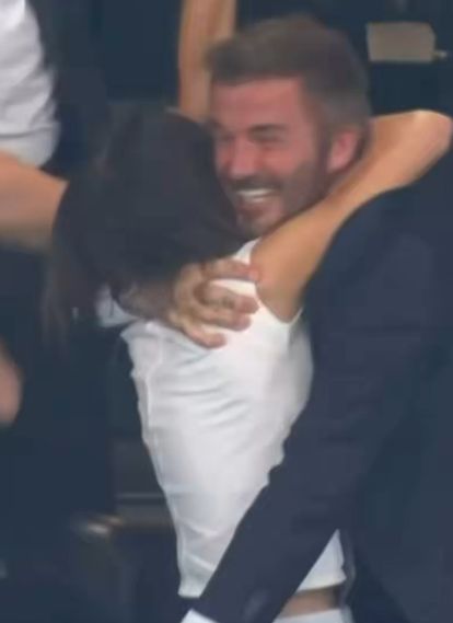 Beckhamowie na meczu