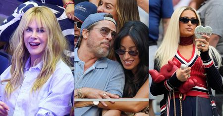 Plejada gwiazd na US Open: czułości Brada Pitta z ukochaną, odstrzelona Paris Hilton i Nicole Kidman z 15-letnią córką... (ZDJĘCIA)