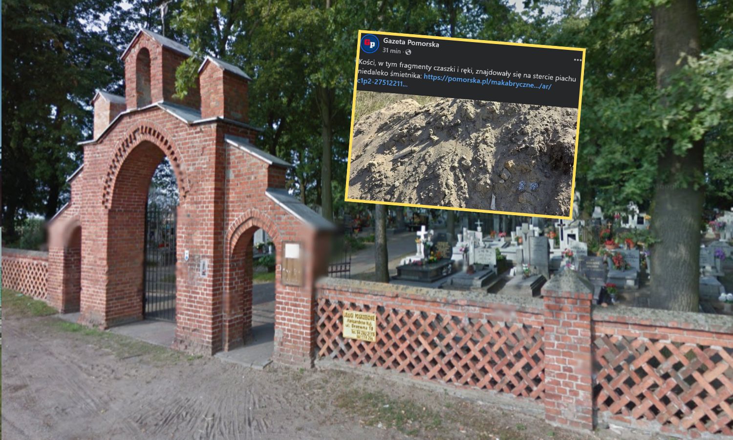 Leżały tam kilka dni. Ludzkie szczątki znalezione przy cmentarzu