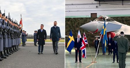 Szwedzkie myśliwce w Malborku. Byliśmy na rozpoczęciu misji NATO