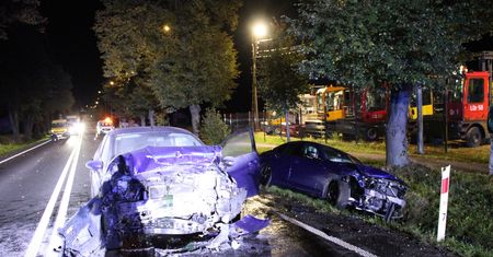 Wjechał w stado dzików i drugie auto. Poważny wypadek w Kętach