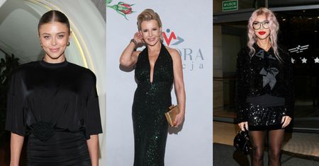 Garstka celebrytek w czerni stawia się na gali charytatywnej: Joanna Opozda w mini, błyszcząca Joanna Racewicz, cekinowa Ewa Minge